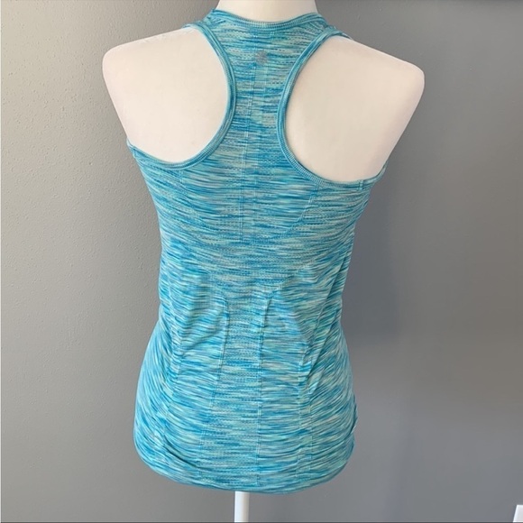 Athleta Racerback Fastest Track Blue Space Dye Tank Top - Picture 6 of 10